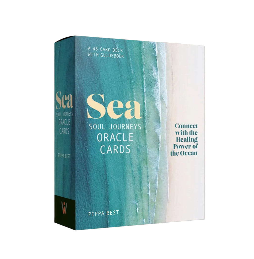 Box of Sea Soul Journeys Oracle Cards with ocean design