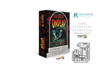 A boxed tarot card product titled "Oracle of the Undead: Guidance from the Grave" shown on a white background with promotional text and logos for Dragon Tarot and Rockpool.