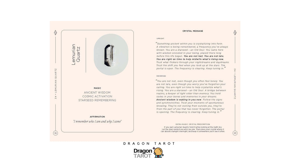 Crystals: The Oracle Deck | ไพ่ออราเคิล ไพ่ขอบทอง