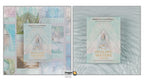 Two book covers for 'The Healing Waters Craze' by Rebecca Campbell are shown side by side against a soft, watercolor-style background. The cover design features a light blue and white aesthetic with a central geometric triangle and gold text.
