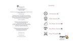 The front and back covers of the 'Sterling Ethos' Tarot Deck booklet, showing the title page on the left and the table of contents on the right.