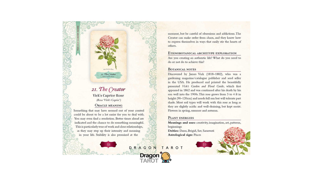 Oracle of The Roses | ไพ่ออราเคิล ขอบไพ่สีแดง