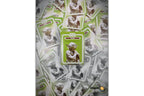 A Star Wars Yoda collectible card is centered over a scattered pile of matching cards, with a Dragonfly logo watermark in the bottom right corner.
