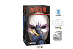Dragon Tarot Diabolik Tarot card deck box shown on a white background with promotional text and logos, including a 100% authentic guarantee badge and VAT receipt icon.