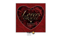 Lovers Oracle Guidance Cards deck box featuring a red heart-shaped design with rose patterns and gold lettering, shown on a white background with a Dragon Tarot logo at the bottom.