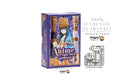 Dragon Tarot Anime Tarot Deck Guidebook box shown on a white background with promotional text and icons. The box features an illustrated anime female character with a crown and blue hair, with purple and gold tones.