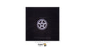 A square black tarot card featuring a white pentagram symbol in the center, with the text 'Dragonheartcard.com' and 'The Sacred Drivens Resource The Dragon TAROT' printed below.
