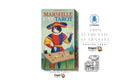 Dragon Tarot Marseille Cat Tarot deck box shown on a white background with brand logos, Thai text, and authenticity guarantees. The box features an illustrated black cat in a colorful outfit holding a wand.
