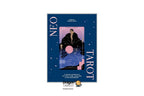 A book cover for 'Neo Tarot' by Dr. Marco Handt, featuring a dark blue background with a central pink and black illustration of a seated figure, displayed on a white background with social media and publisher branding.