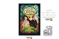 Dragon Tarot 'Good Omens' tarot deck and guidebook set against a white background with promotional text and logos. The central product is the illustrated tarot card deck box, featuring ornate fantasy-style artwork with two figures and a rainbow arch.