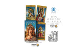 Dragon Tarot physical tarot deck packaging shown on a white background with promotional text, including '100% Authentic Guarantee', 'Dragon Tarot', and a VAT refund icon.