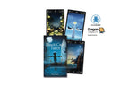 Dragon Tarot deck packaging and sample cards displayed on a white background, featuring Thai and English branding with Dragon Tarot and Lo Scarabeo logos.