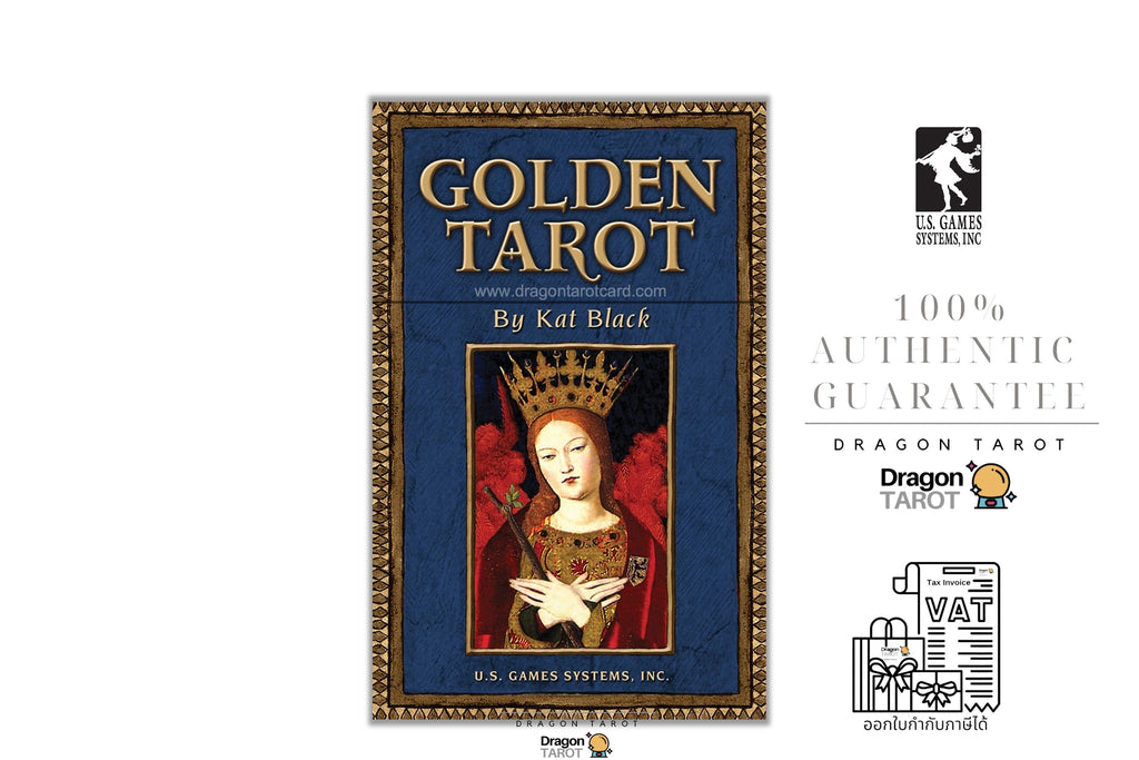 ไพ่ทาโรต์ Golden Tarot ขอบทอง (ของแท้ 100%) สินค้าพร้อมส่ง ไพ่แท้, ร้าน Dragon TAROT