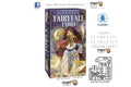 Dragon Tarot 'Faithful Tarot' box packaging shown on a white background with promotional badges, social media icons, and guarantee text. The box features an illustrated female warrior with a sword and shield.