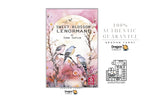 Dragon Tarot 'Sweet Blossom Lenormand' card deck box cover shown on a white background with promotional text and logos. The box features pink cherry blossoms, birds, and a pale yellow moon, with the text 'SWEET BLOSSOM LENORMAND' and 'BY IRENE CAPTION'.