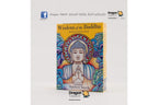 The 'Wisdom of the Buddha' Mindfulness Deck box by Matthew Smith, featuring a colorful illustration of Buddha on the front cover, set against a light gray background with Dragon Tarot branding.