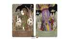 Two illustrated tarot cards shown side by side on a white background. The left card is titled 'I.