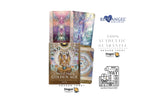 Dragon Tarot card deck packaging and box art shown on a white background, with Blue Angel Publishing branding and Thai text including '100% Authentic Guarantee' and 'Unveiling of the Golden Age'.