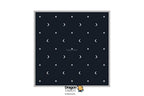 A square tarot card featuring a dark navy blue background with a repeating pattern of white crescent moons and stars, framed by a thin gray border. The 'Dragon Tarot' logo is visible at the bottom.