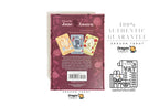 Back cover of a Dragon Tarot Oracle Jane Austen card deck package on a white background, alongside text reading '100% Authentic Guarantee' and a VAT refund illustration.