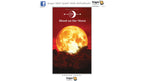 Dragon Tarot card cover for 'Blood on the Moon' (Number 12) featuring a large glowing orange moon against a dark red sky, shown on a white background with social media and brand logos.