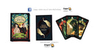 Dragon Tarot Oracle Cards set shown with its box, a single card back, and three fanned cards on a white background with social media and brand text.