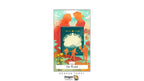 Dragon Tarot 'The World' card featuring a stylized illustration with silhouetted figures in orange-red against a teal and peach background, centered on a white page with the Dragon Tarot logo below.