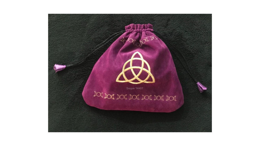 Triple Goddess Velvet Bag | ถุงใส่ไพ่ทาโรต์ (ผ้ากำมะหยี่ปักลาย)