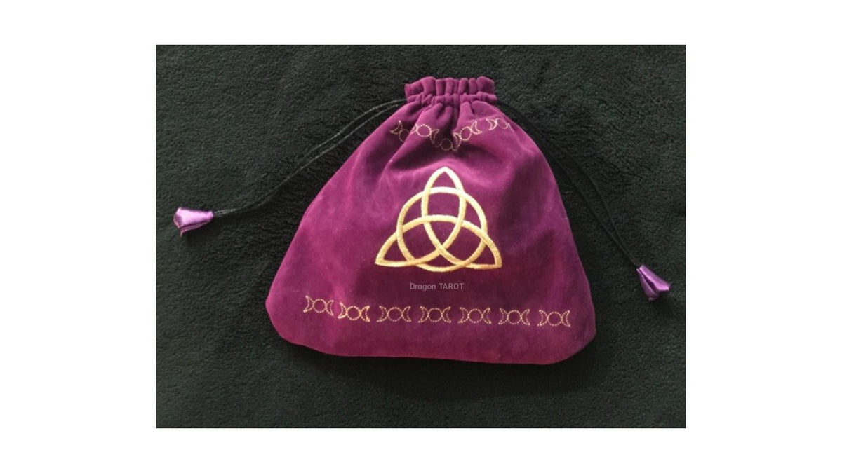 Triple Goddess Velvet Bag | ถุงใส่ไพ่ทาโรต์ (ผ้ากำมะหยี่ปักลาย)
