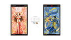 Two Dragon Tarot card decks displayed side by side on a white background, with a central text banner reading '100% Authentic Guarantee' and 'Dragon Tarot'. The left card, 'The Sorcress' (La Magica), features a red and gold illustration.