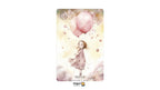 A tarot card featuring a watercolor illustration of a young girl floating with pink balloons, labeled 'CHILD' and 'SEASON OF WIND', shown against a white background with the Dragon Tarot logo at the bottom.