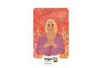 A Dragon Tarot card featuring an illustration of a blonde woman in a purple robe with her hands folded in prayer, set against a warm orange and red background with Thai text. The card is centered on a white background with Dragon Tarot branding at the top and bottom.