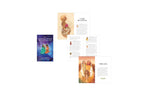 A book or booklet layout shown on a plain white background, featuring a purple cover on the left and several interior pages with illustrated and text-based content on the right.