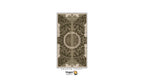 A single Dragon Tarot card is centered on a plain white background, showing an ornate illustrated design in muted olive green, beige, and gray tones. The card is labeled 'Dragon Tarot' at the top and bottom, with a small Dragon Tarot logo beneath it.