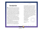 A printed page from a tarot card deck booklet titled 'Introduction' with a large central illustration of a purple-bordered tarot card and a small 'Tarot Tarot' logo in the bottom right corner.