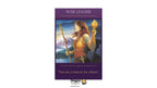 A tarot card titled 'WISE LEADER' with a purple border, an illustration of a woman holding a spear and a flaming torch, and the quote 'You are a beacon for others.' The Dragon Tarot logo appears at the bottom.