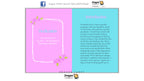 A Dragon TAROT tarot card design preview with a pink and light blue layout, featuring a dedication message on the left and an introduction text on the right, shown on a white background with social media and brand logos.