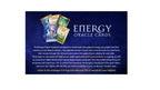 Energy Oracle Cards product card featuring three illustrated oracle cards on a dark blue textured background with white and yellow text.