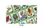 Dragon Tarot card deck display featuring multiple illustrated cards arranged in a grid, with green borders and fantasy creature and floral artwork. The Dragon TAROT logo appears at the top and bottom on a white background.