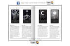 A printed Dragon Tarot card spread sheet shown on a white background, featuring four illustrated tarot cards with Thai text beneath them: The Tower, The War, The Moon, and The Sun. The Dragon Tarot logo appears at the top and bottom.