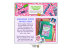 Promotional graphic for the Everyday Millennial Oracle tarot deck by Dragon Tarot, showing the pink patterned box cover and descriptive text on a white background.