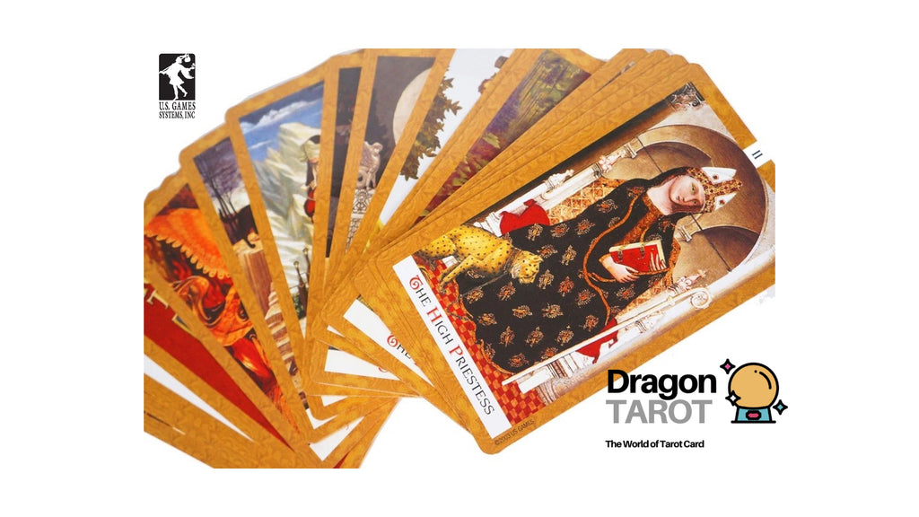 ไพ่ทาโรต์ Golden Tarot ขอบทอง (ของแท้ 100%) สินค้าพร้อมส่ง ไพ่แท้, ร้าน Dragon TAROT