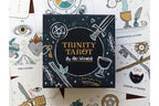 The box for the 'Trinity Tarot' deck by Ari Wisner is centered, surrounded by several illustrated tarot cards on a white background.