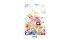 A Dragon Tarot card featuring a watercolor floral design with pink, purple, yellow, and orange flowers on a soft pastel background, shown against a plain white backdrop.