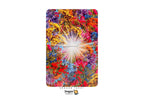 A Dragon Tarot card featuring a vibrant, multicolored abstract floral burst design with a bright white and yellow sunburst at the center, shown on a plain white background with the Dragon Tarot logo at the bottom.