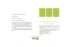 A printed Dragon TAROT guide page showing card instructions, numbered card slots, and three green cards labeled 1, 2, and 3 on a white background with the Dragon TAROT logo at the top and bottom.