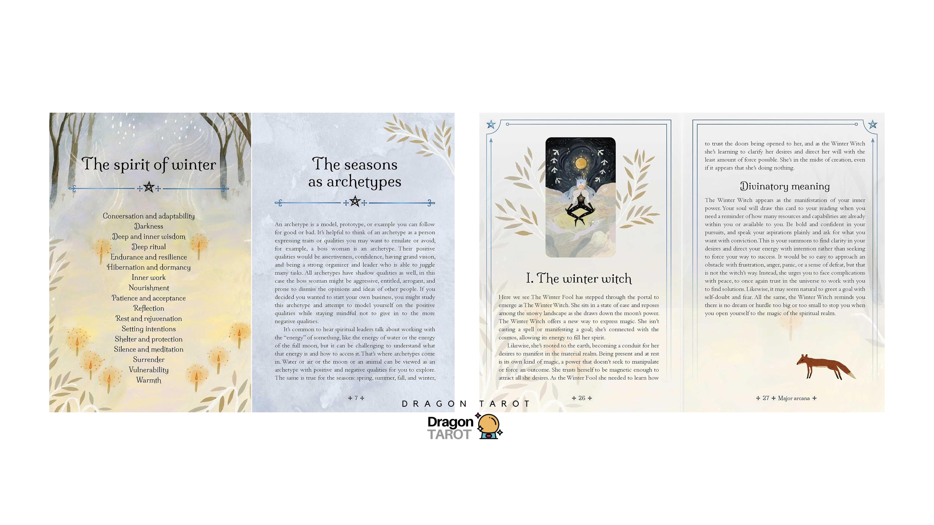 Seasons of the Witch: Winter Tarot ไพ่ขอบม่วง | ไพ่ทาโรต์