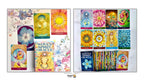 A collage showing multiple illustrated tarot/oracle cards and a boxed deck labeled Woven Spirit Oracle, arranged on a white background with a small Dragon Tarot logo at the top and bottom.