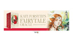 Kate Forsyth's Fairytale Oracle card deck box shown beside the product cover, with a watercolor-style illustration of a red-haired fairy tale character and green landscape on the right. The box is red with cream and gold artwork, and the cover is cream with large gold text.