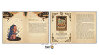 A digital preview of a Dragon Tarot deck booklet or card instructions in Thai, showing two pages side-by-side with illustrations of the Dragon Tarot cards and descriptive text.